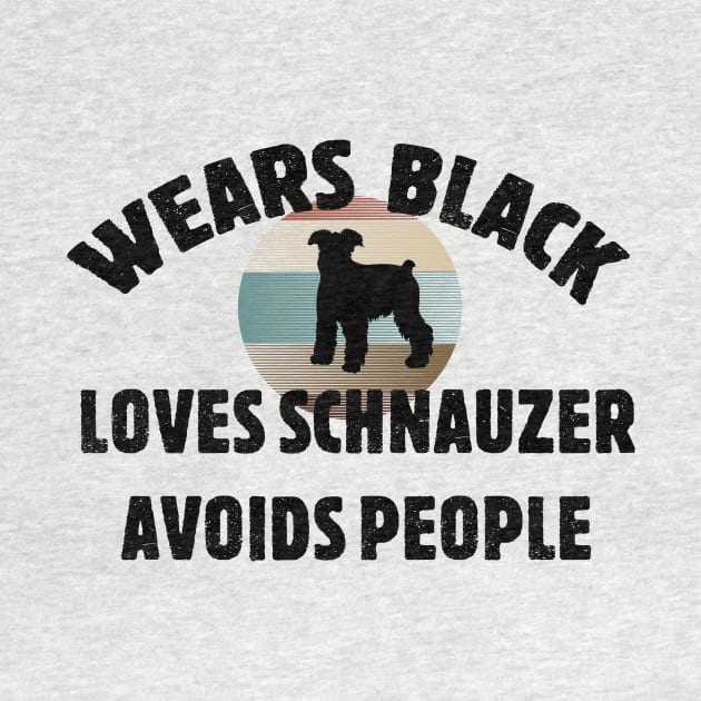 Wears Black Loves SCHNAUZER Avoids People by Chichid_Clothes